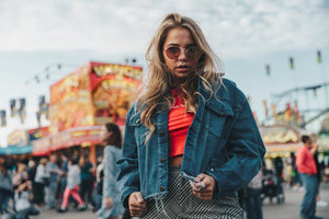 Dunkles Denim-Top